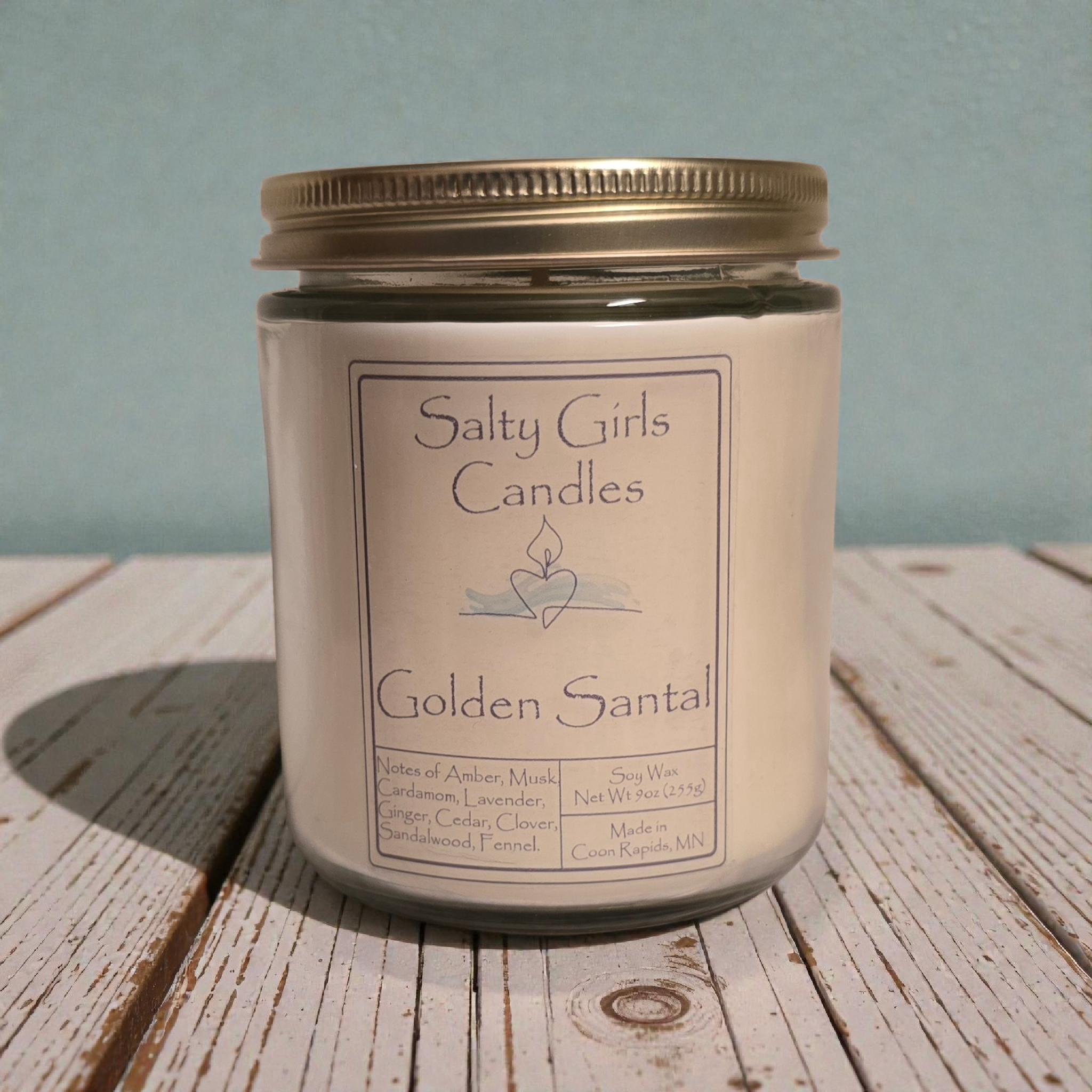 Golden Santal Soy Candle 9oz